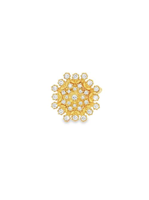 Flake gold crystal ring GOCCIAZZURRA JEWELS | ANFLAKEOROBIANCO